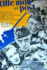 Alle man på post постер