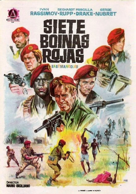 Постер Семь красных беретов 1969