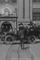 Поездка по рыночной улице перед пожаром 1906 постер