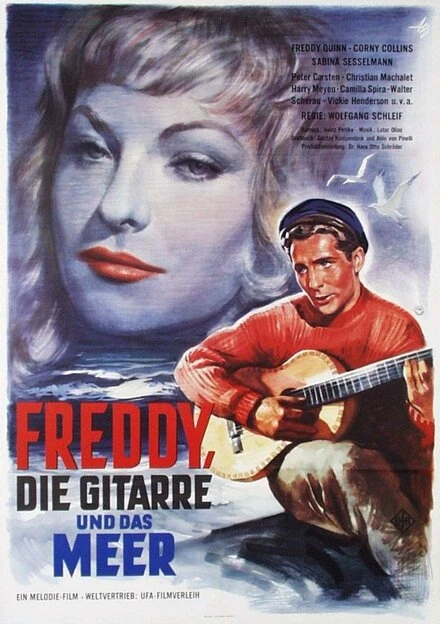 Постер Фредди, гитара и море 1959