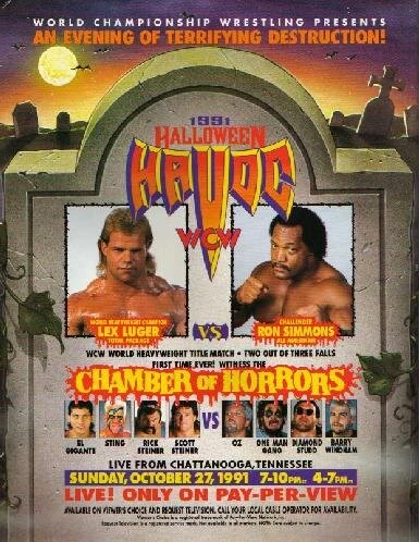 Постер WCW Разрушение на Хэллоуин 1991