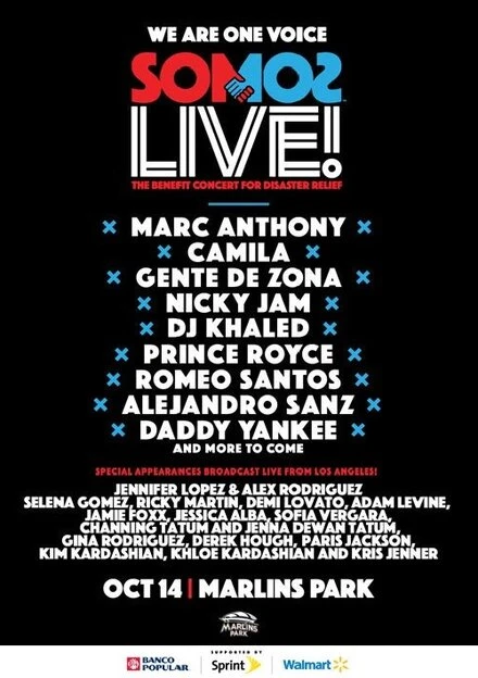 Постер One Voice Somos Live: A Concert for Disaster Relief