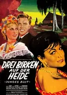 Drei Birken auf der Heide постер