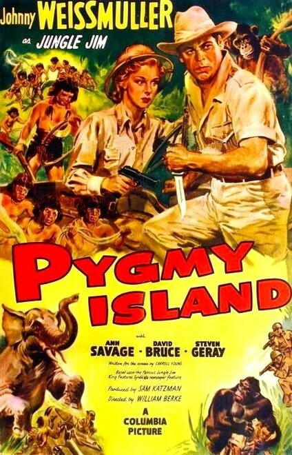 Постер Джим из джунглей на острове пигмеев 1950