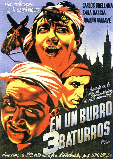 Постер En un burro tres baturros