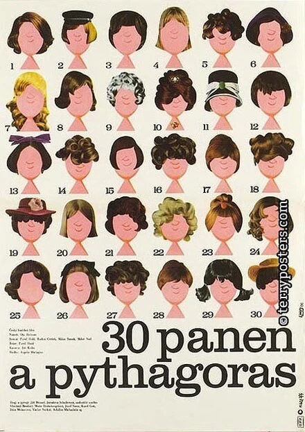 Постер 30 девушек и Пифагор 1973