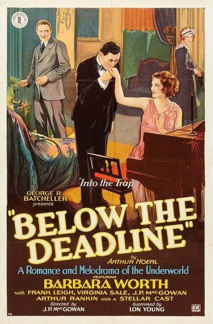 Постер Below the Deadline 1929
