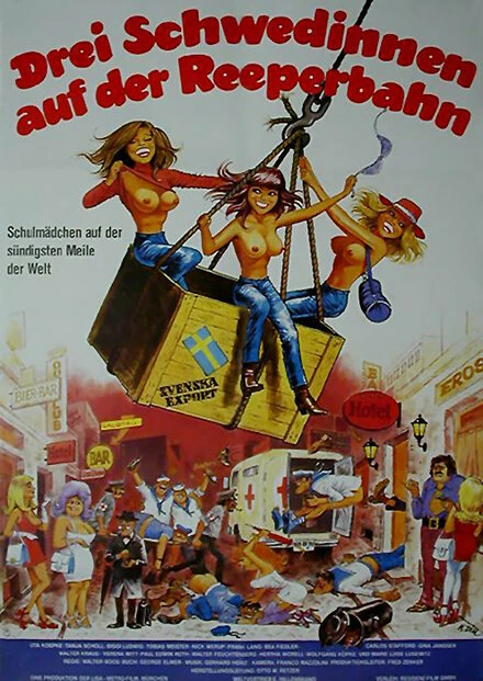 Постер Три шведки с Рипербана 1980