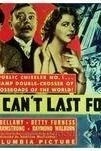 Постер Это не может длиться вечно 1937
