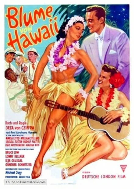 Постер Die Blume von Hawaii 1953