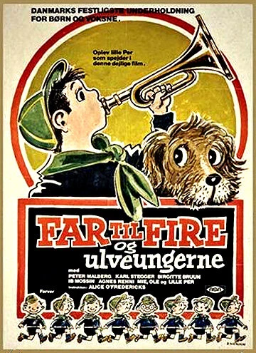 Постер Отец четверых и волчата 1958