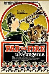 Отец четверых и волчата 1958 постер