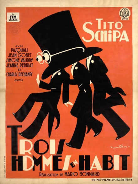 Постер Трое мужчин во фраках 1933