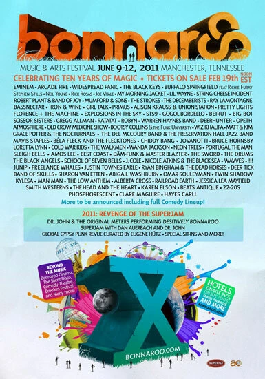 Постер Музыкальный фестиваль Bonnaroo 2011 2011