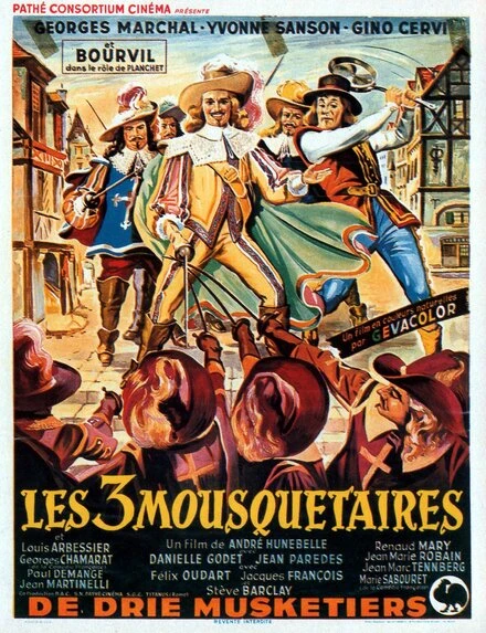 Постер Три мушкетера 1953, Франция