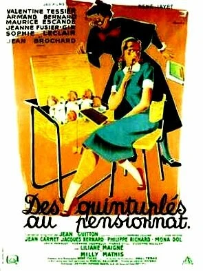 Постер Des quintuplés au pensionnat