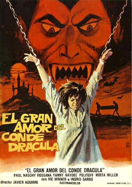 Постер Большая любовь графа Дракулы 1973