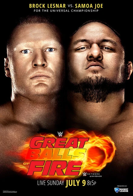 Постер WWE Большие огненные шары 2017