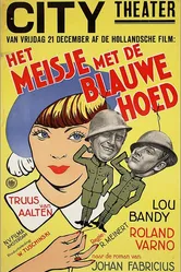 Het meisje met den blauwen hoed постер