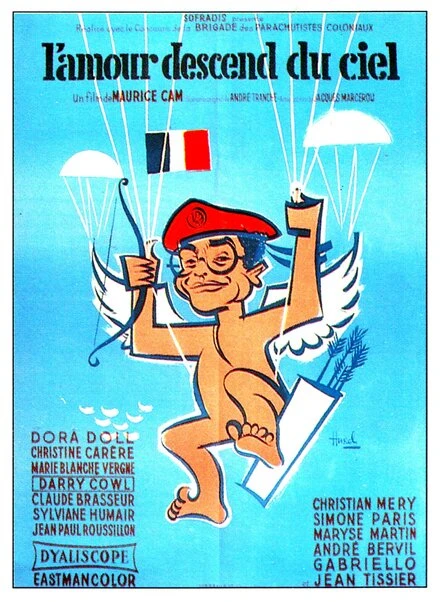 Постер Любовь спускается с неба 1957