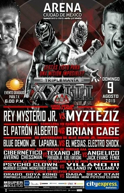 Постер AAA TripleManía XXIII PPV
