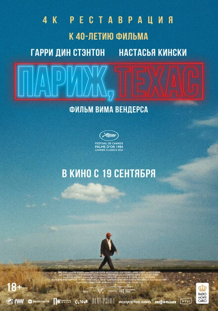 Постер Париж, Техас 1984