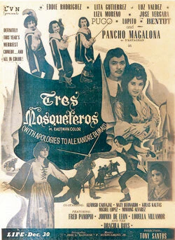 Постер Три мушкетера 1960, Филиппины