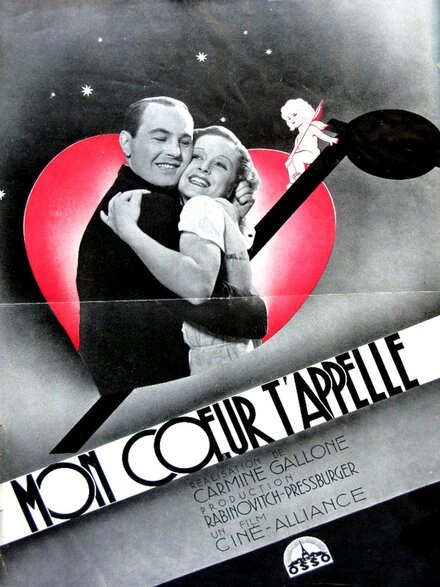 Постер Мое сердце зовет тебя 1934