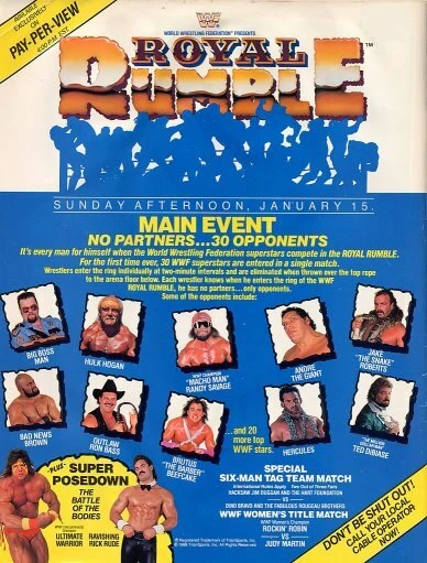Постер WWF Королевская битва 1989