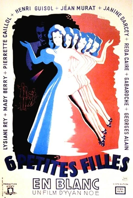 Постер Six petites filles en blanc