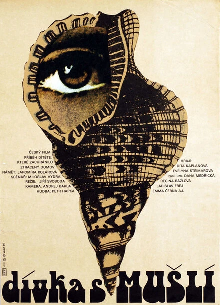 Постер Девочка с морской раковиной 1980