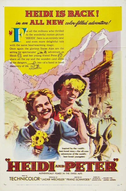 Постер Хайди и Петер 1955