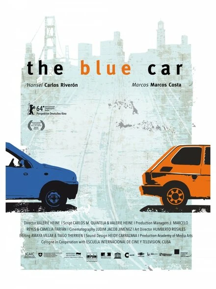 Постер Синий автомобиль 2014