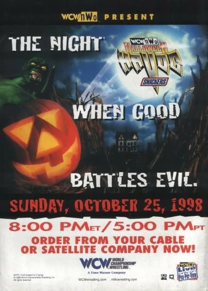 Постер WCW Разрушение на Хэллоуин 1998