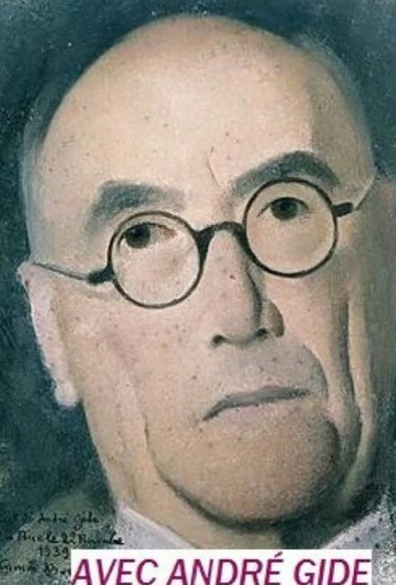 Постер С Андре Жидом 1951
