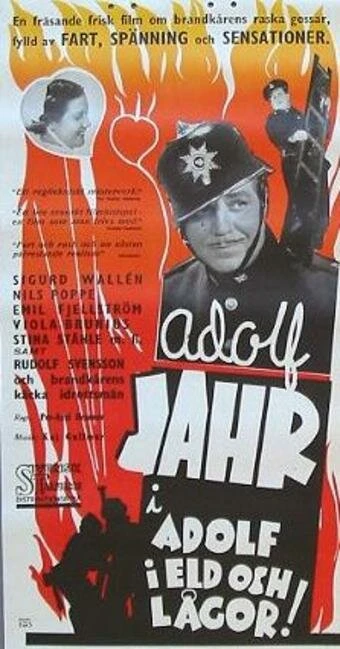 Постер Adolf i eld och lågor