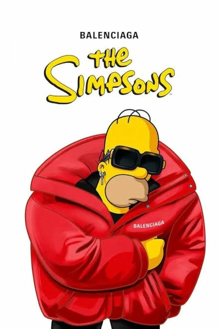 Постер Симпсоны. Balenciaga 2021