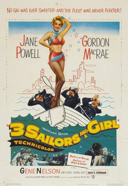 Постер Три моряка и девушка 1953