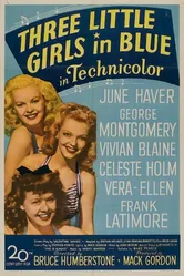 Three Little Girls in Blue постер