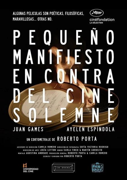 Постер Little manifesto against solemn cinema