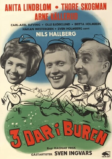 Постер Tre dar i buren