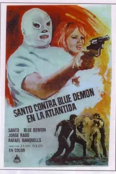 Санто против Синего демона в Атлантиде 1970 постер