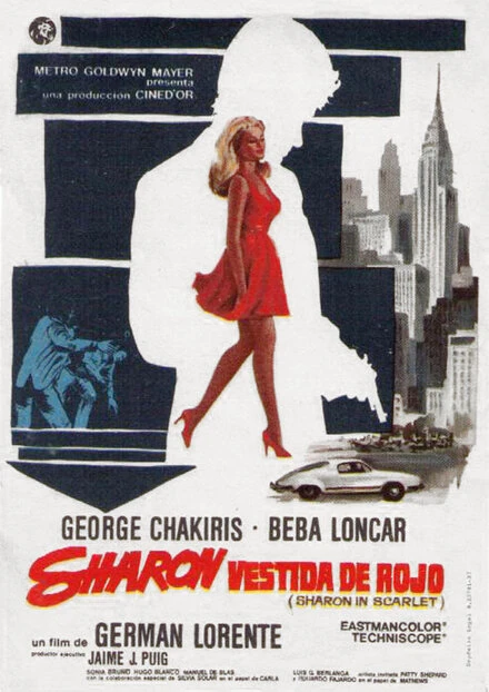 Постер Шарон, одетая в красное 1969