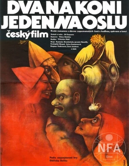 Постер Двое на коне, один на осле 1987