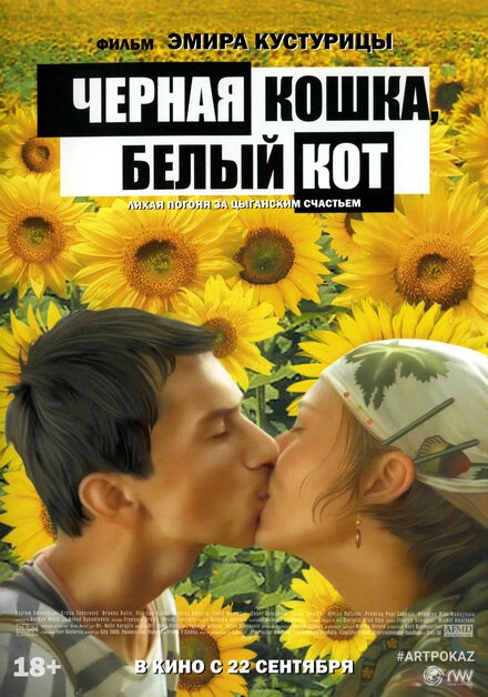 Постер Черная кошка, белый кот 1998