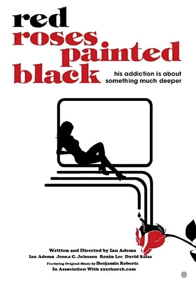 Постер Red Roses Painted Black