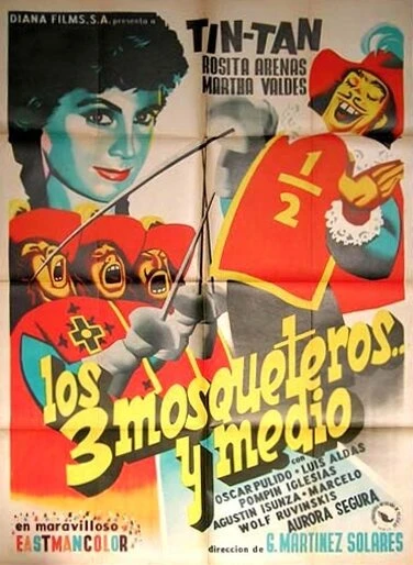 Постер Три с половиной мушкетёра 1957