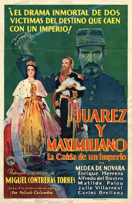 Постер Хуарес и Максимилиано 1934